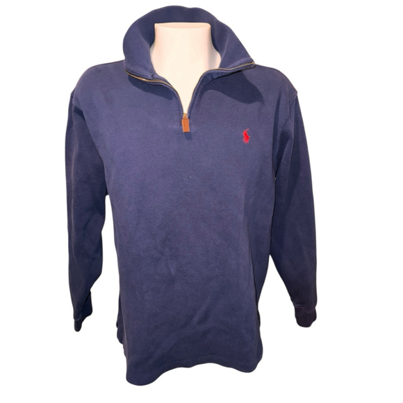 Polo Ralph Lauren Other - Men's Polo Ralph Lauren XXL Blue Quarter-Zip Sweatshirt with Red Logo